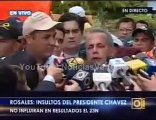 Rosales respondió a las acusaciones e insultos de Chávez