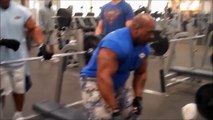 Ronnie coleman Chest day: Flat Bench , Cable Row,