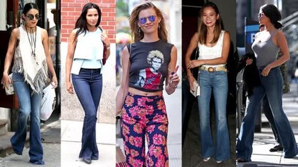 Las top 7 hermosas en pantalones bota campana luciendo el estilo de los 70's