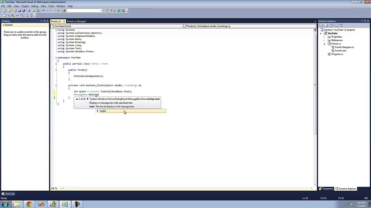 C# Beginners Tutorial - 45 - Convert Class