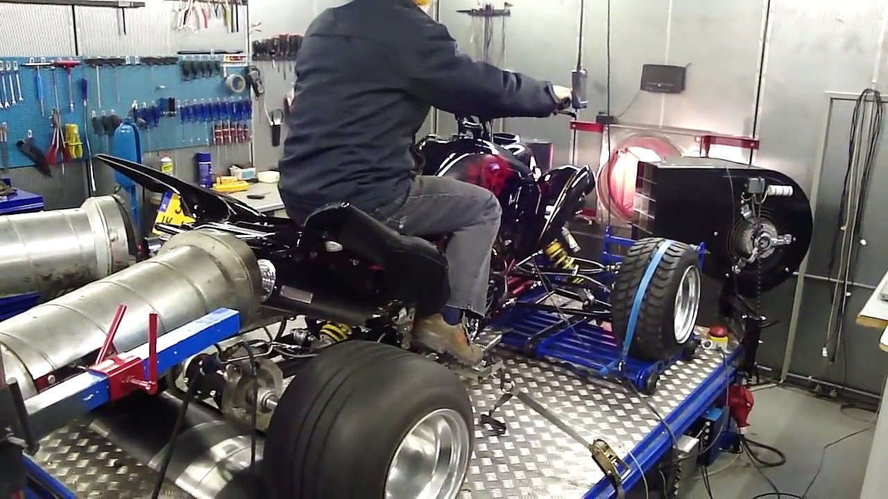 Dyno Yamaha Raptor 700 734 Streetfighter @  Hilltech Tuning Kaatsheuvel