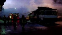 INCENDIO CAMION CARICO DI BALLE DI FIENO