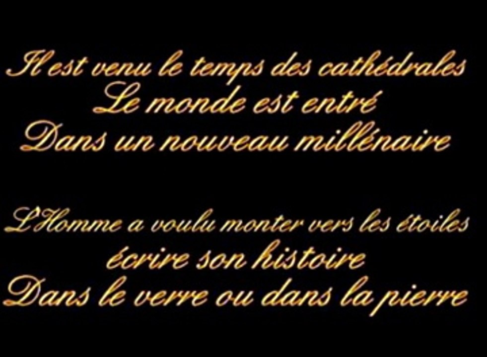 le temps des cathédrales (parole)