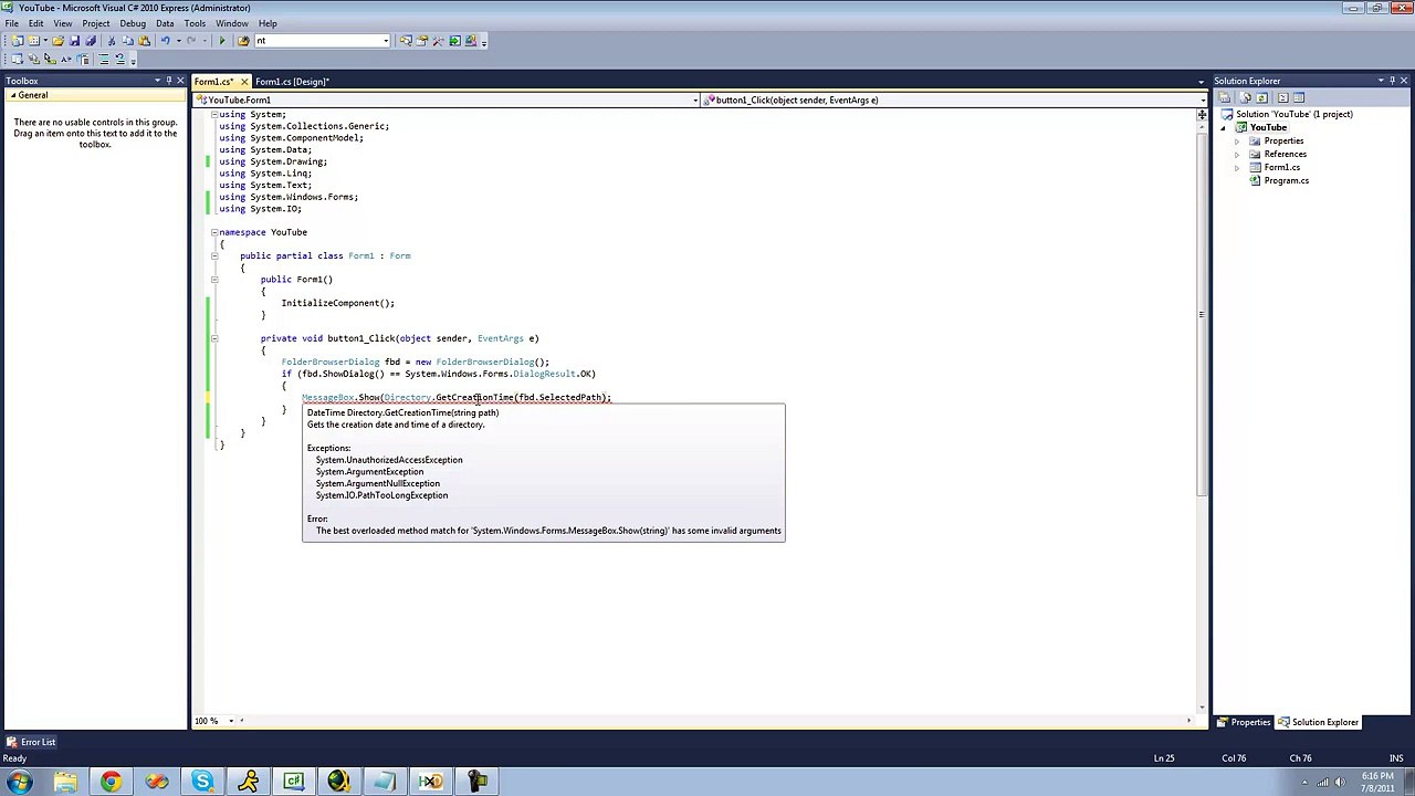 C# Beginners Tutorial - 58 - Directory Class pt 2