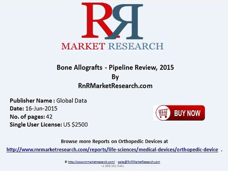 Bone Allografts Pipeline Review 2015