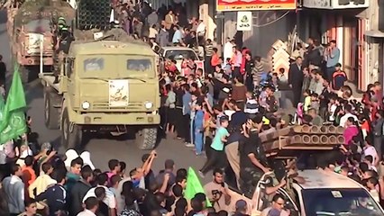 العرض العسكري الأكبر في تاريخ كتائب القسام في ذكرى انتصار حجارة السجيل  HD