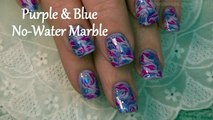 No Water Needed | Cute Marble nail art Tutorial