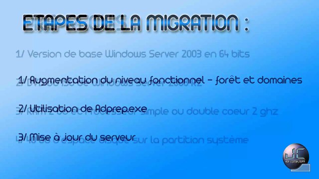 Mise à jour de Windows Server 2003 vers Windows Server 2008 R2