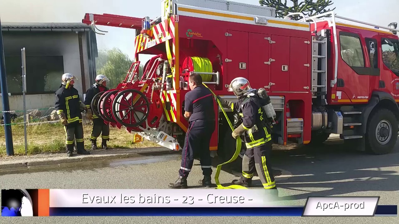 feu à  Evaux les bains juillet 2015