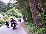 60+ scooters and 2 BSA motorcycles buzz west vancouver.