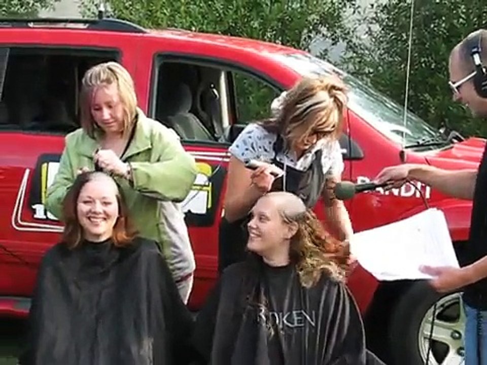 Jenn and Jen Head shave