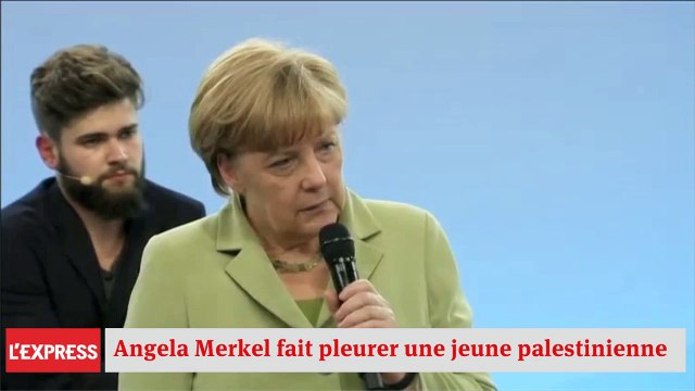 Angela Merkel fait pleurer une jeune palestinienne