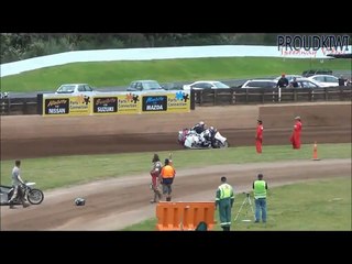 1000cc Sidecar Grasstrack and Speedway crashes compilation