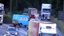 Shocking video shows people driving wrong way up the M1