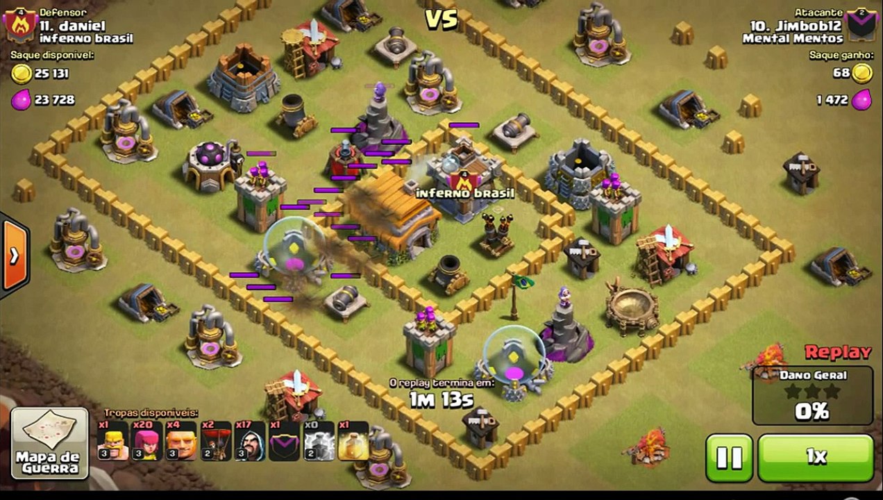 inferno brasil clan ataque de guerra mais bizarro que ja vi no clash of clans