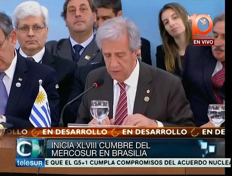 Tabaré Vázquez reconoce importancia de adhesión de Bolivia al Mercosur