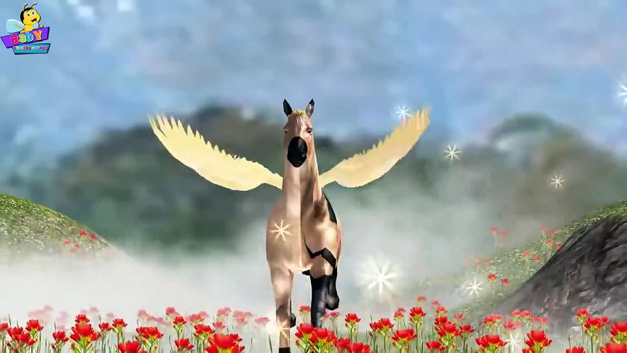 Flying Horse Finger Family 3D | Animals Cartoons Finger Family Children Nursery Rhymes