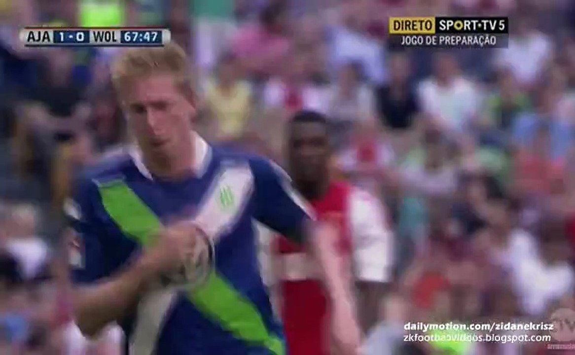 1-1 Kevin De Bruyne Fantastic Run and Goal | Ajax v. Wolfsburg - Friendly match 17.07.2015