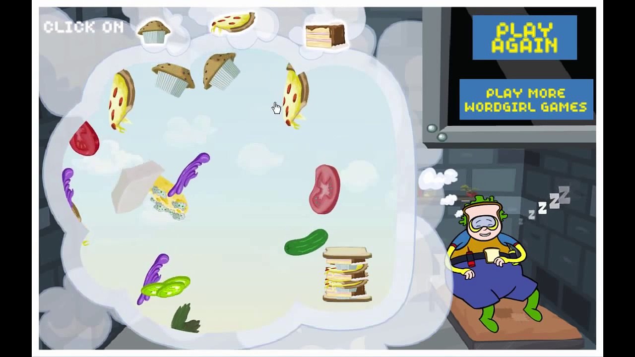 Word Girl Chucks Extreme Sandwich Crusher Cartoon Animation PBS Kids Game Play Walkthroug