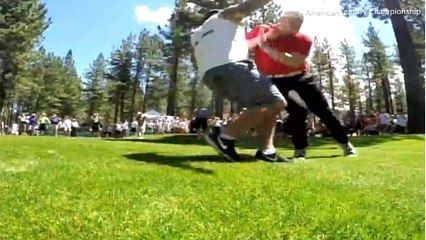 A.J. Hawk tackles fan at golf tournament