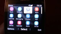 Nokia Asha 302 menu and apps