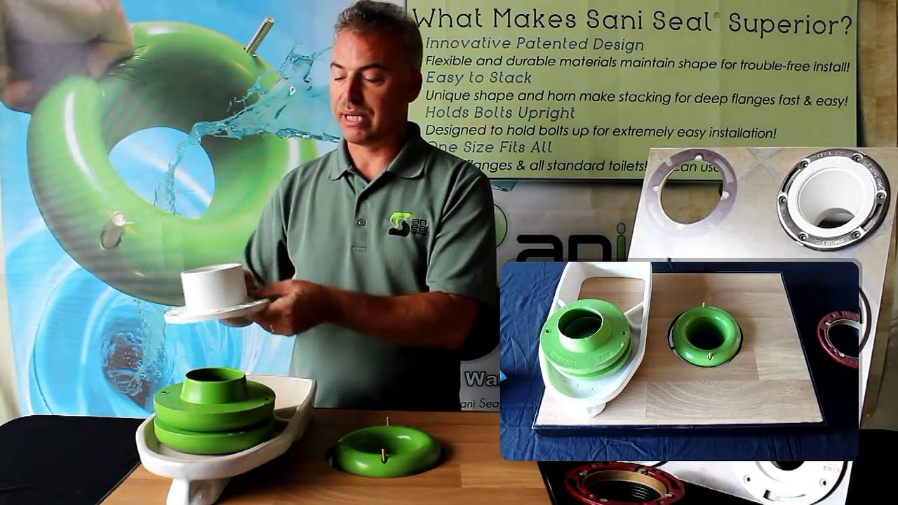 Sani Seal Toilet Gasket Flexible Waxless Seal - Universal Fit - BL01 - Wax Free Toilet Seal