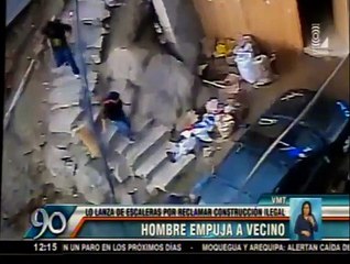 Villa María del Triunfo: Sujeto arrojó a vecino desde un segundo piso [VIDEO]