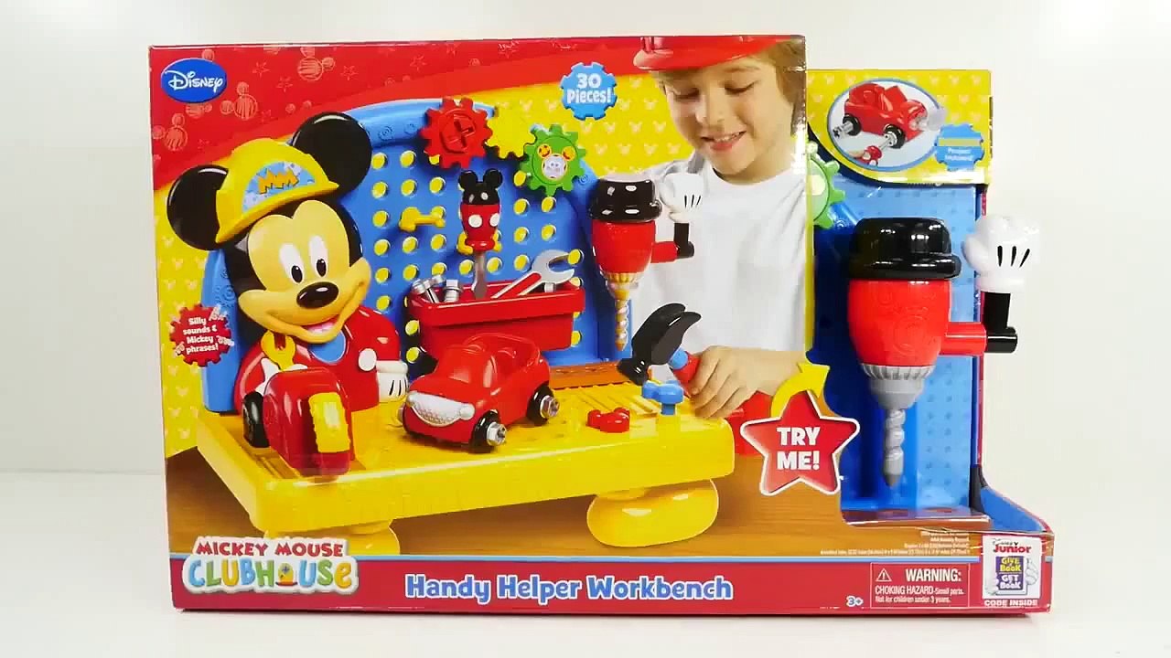 Mickey Mouse Clubhouse Handy Helper Workbench Disney Junior Tools Playdoh Cookie Monster