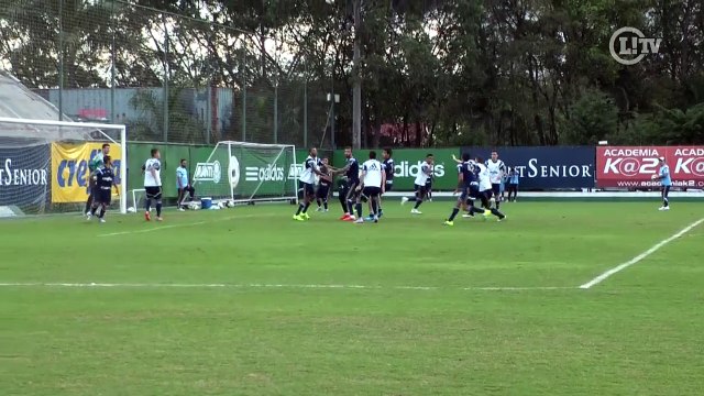 Com Robinho no meio, titulares do Palmeiras vencem coletivo
