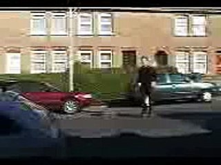 Faces Of Death - Man Jumps A Car Then Gets Hit
