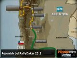 Este es el recorrido de más de 9,000 Kms del Rally Dakar 2012 - Argentina,Chile y Perú (Infobae)