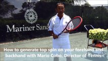 How to put a top spin on your forehand and backhand Mariner Sands tennis tips video