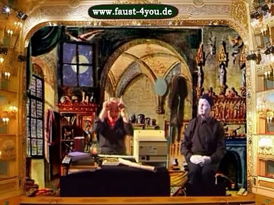 J.W. Goethe, Faust  I, Studierzimmer  I, Mephistopheles tritt hervor