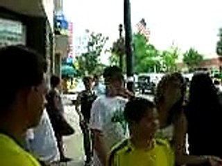 Downtown Danbury after Brazil defeated Ghana