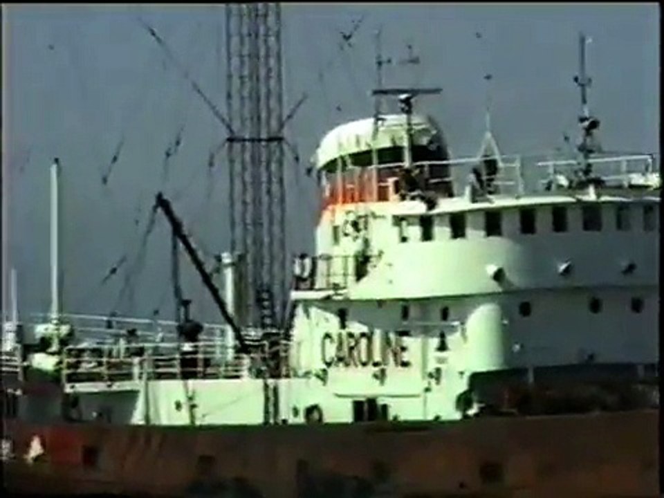 Radio Caroline at sea august 1990.
