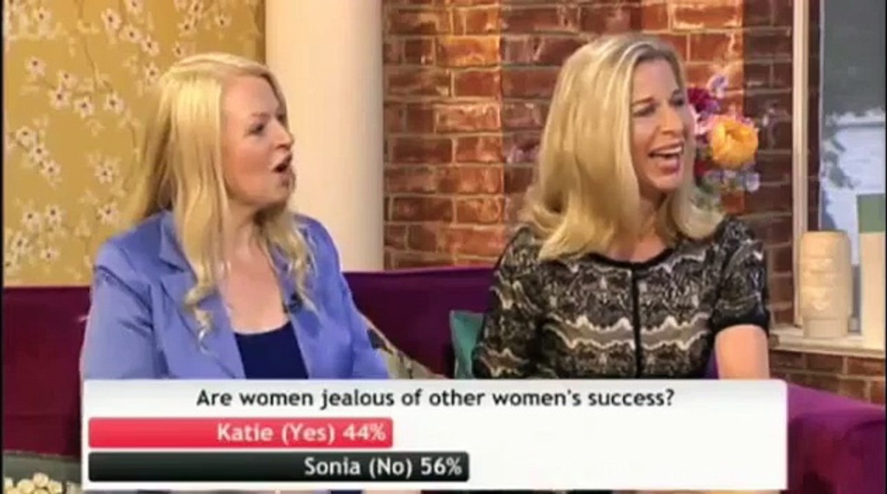 Journalist Sonia Poulton "telling it how it is" to Katie Hopkins