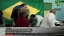 Segunda vuelta electoral en Brasil: voto Lula y confia en la victoria de Dilma Rousseff