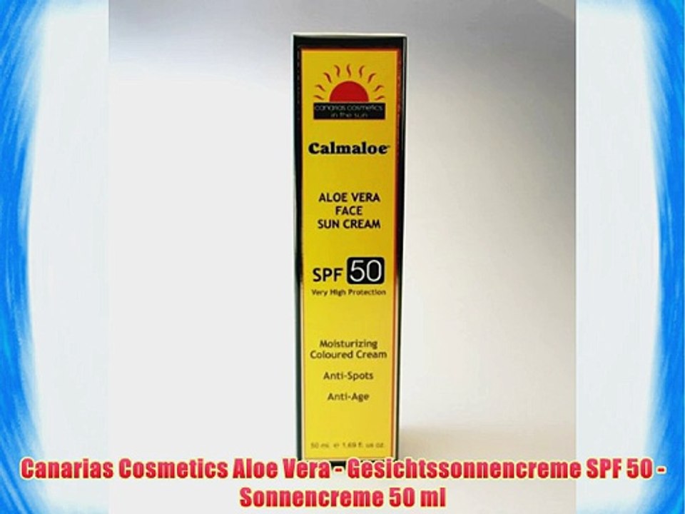 Canarias Cosmetics Aloe Vera - Gesichtssonnencreme SPF 50 - Sonnencreme 50 ml