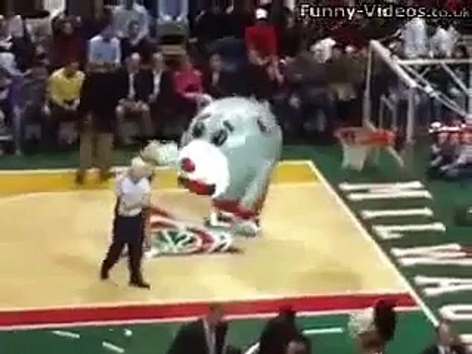 Mascot Eats Cheerleader