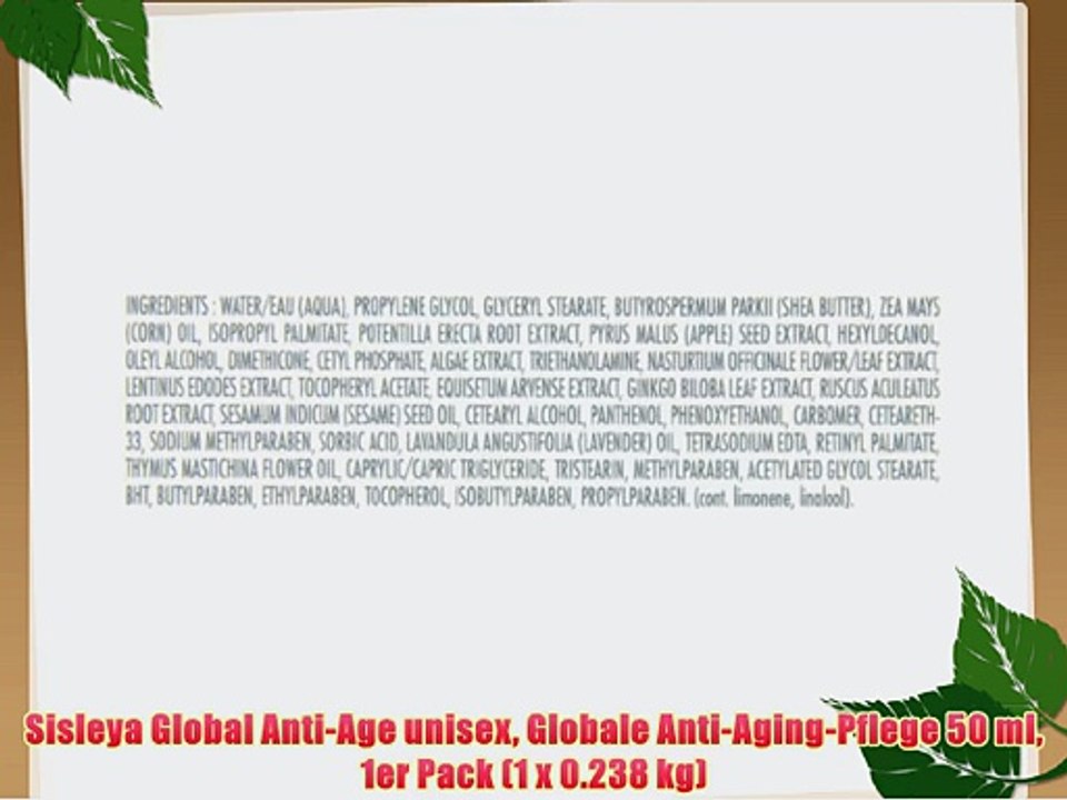 Sisleya Global Anti-Age unisex Globale Anti-Aging-Pflege 50 ml 1er Pack (1 x 0.238 kg)