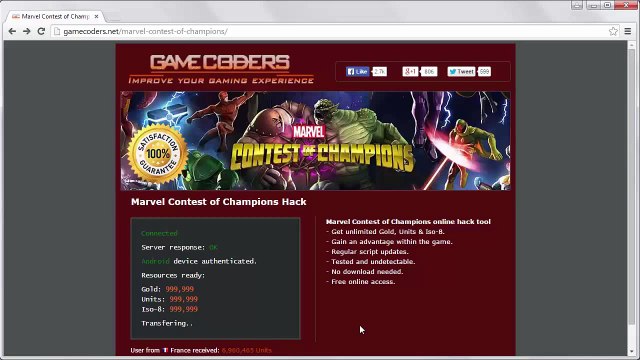 Hack Marvel Contest of Champions Units, Iso-8