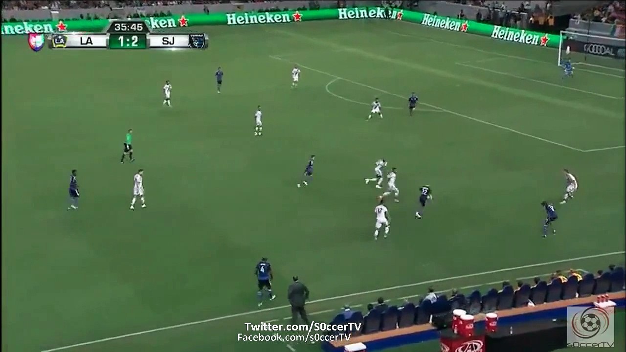 Steven Gerrard First Goal LA Galaxy vs San Jose Earthquekes 2-2 MLS