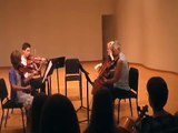 Rhys plays Minuet by Mozart in string quartet