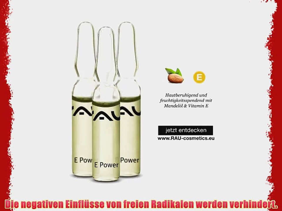 Anti-Aging Ampullen f?r?s Gesicht mit Mandel?l und Vitamin E - RAU E Power Ampullen 10 x 2