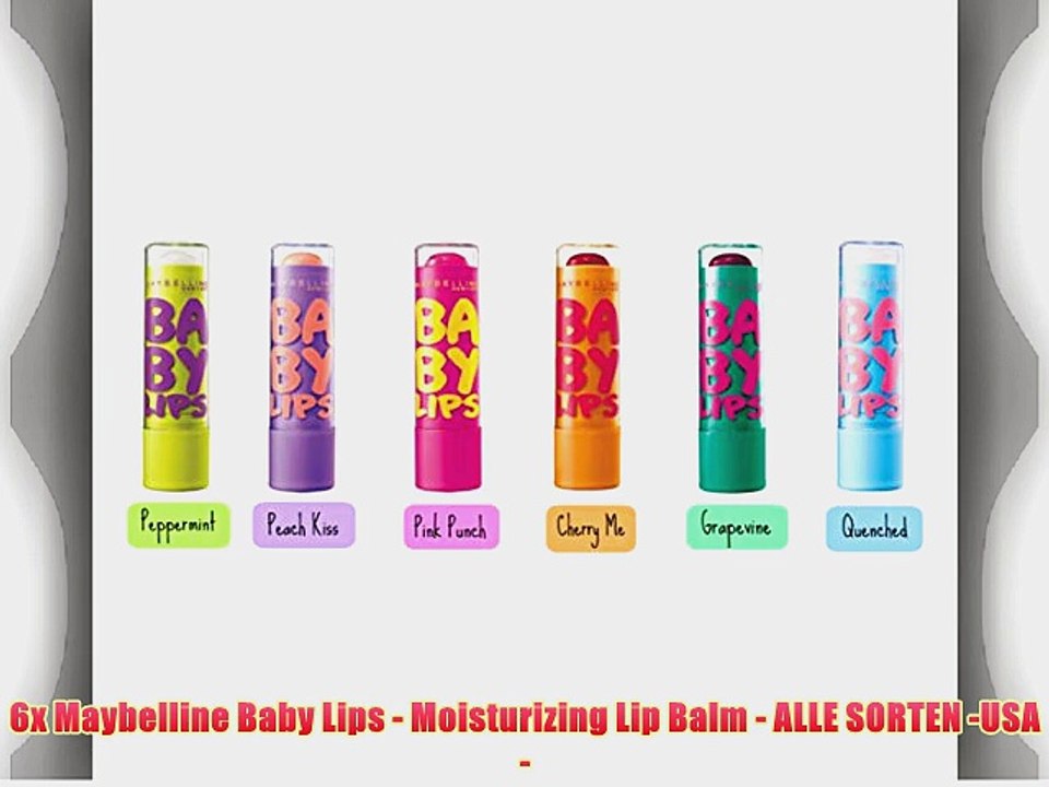 6x Maybelline Baby Lips - Moisturizing Lip Balm - ALLE SORTEN -USA-