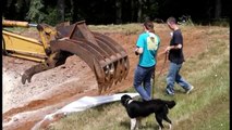 Adding Bentonite to Fish Pond 2014