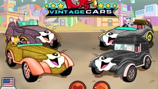 Tom si Jerry se intrec in curse cu masini clasice