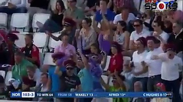 Shahid Afridi 34 runs off 17 balls I Natwest T20 Blast 2015