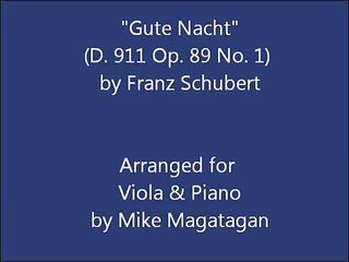 "Gute Nacht" (D. 911 Op. 89 No. 1) for Viola & Piano