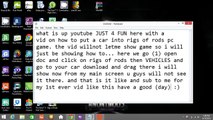 how to put cars into rigs of rods
